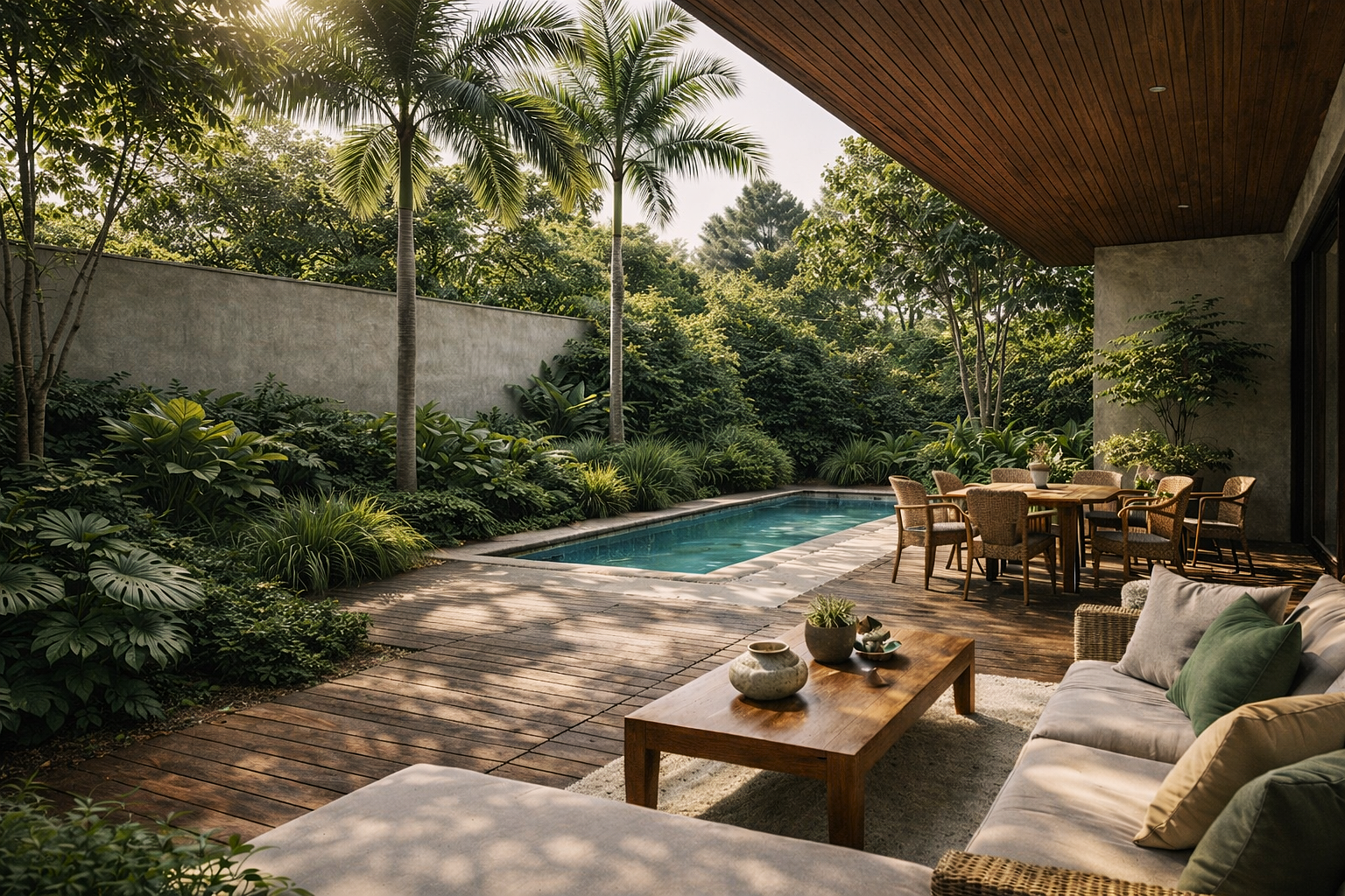 garder jardin terrasse piscine