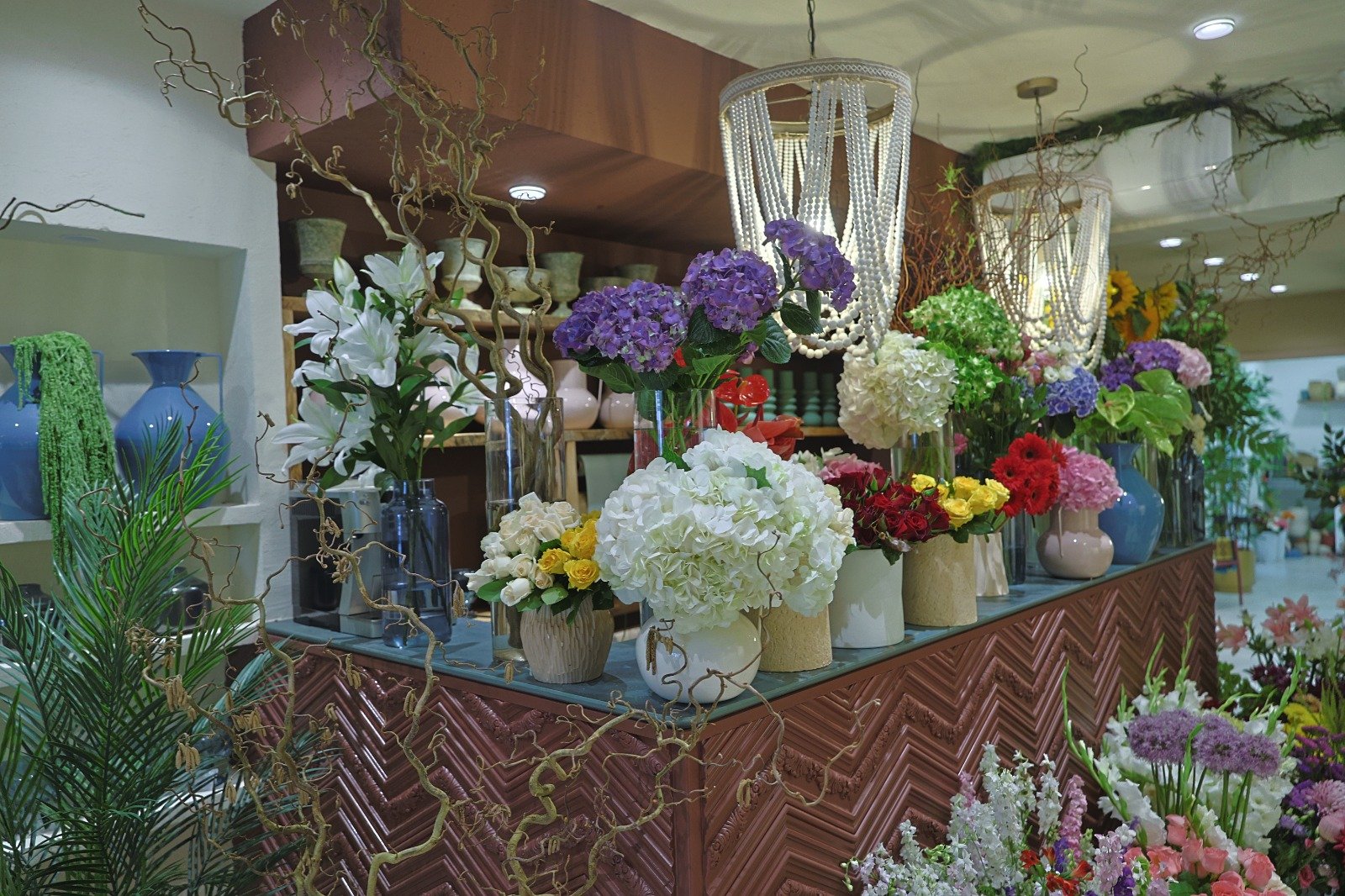 Intérieur de la boutique Flower Expert à Casablanca